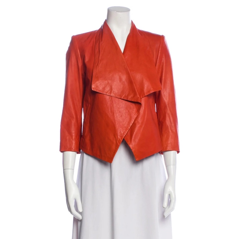 Alice + Olivia Lamb Leather Biker Jacket Medium